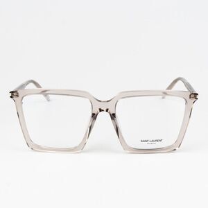NEW Saint Laurent SL474OPT 003 Transparent Nude Square Women Eyeglasses